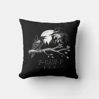 F-Caw-F Crow Halloween Witch F-Caw-F Throw Pillow