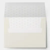 Elegant Ivory Polka Dot Lined Wedding Envelope