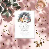 Chic Camp Bride Bachelorette Weekend Itinerary Invitation