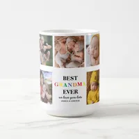 Best Grandma Ever | Cute Photo Collage   Coffee Mug