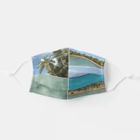 Caribbean Travel Vacation Photo Collage Adult Cloth Face Mask