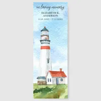 Memorial Poem Funeral Prayer Sympathy Lighthouse  Bookmarks