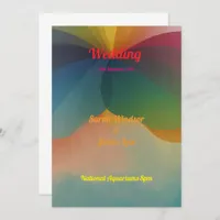 Rainbow Elegance: A Mystical Wedding  Invitation