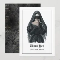 Dark Gothic Birthday Thank You Card