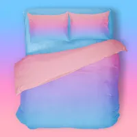 Ombre Pastel Pink Purple Blue Feminine Gradient Duvet Cover