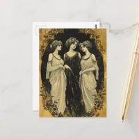 Three Gorgeous Vintage Women Postcard
