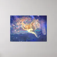 *~* Classic AP14 Angel Woman Fly Fairy Ephemera Canvas Print