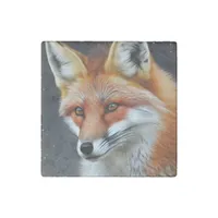 Red Fox  Stone Magnet