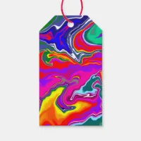 Rainbow River Fluid Art Gift Tags