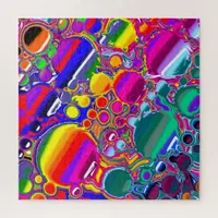 Rainbow Blast Abstract Art   Jigsaw Puzzle