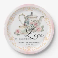 Love is Brewing Bridal Shower Paper Plate