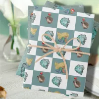 Blue Forest  Wrapping Paper Sheets