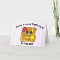 Happy National Waffle Day, Funny Holidays Card