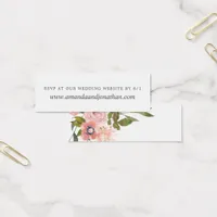 Watercolor floral Blush Pink Wedding website RSVP