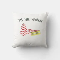 The Season Christmas Tree  Throw Pillow