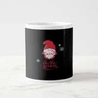 Christmas Gnome With Candycane Giant Coffee Mug
