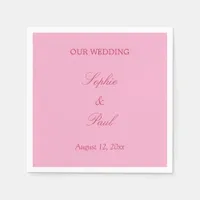 Elegant Pink Magenta Wedding Napkins