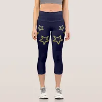 Stellar Gold Capri Leggings