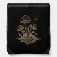 Cottagecore Mushrooms Fungi Goblincore Aesthetic Drawstring Bag