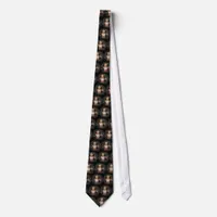Vintage Nurse Bear with Modern White Fireworks Neck Tie