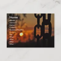 Chain Sunset Big Business Card