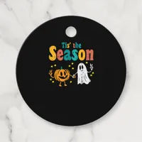 Tis Season Pumpkin Leaf Latte Fall Softball Favor Tags
