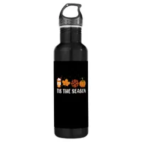 Tis The Season Coffee Fall Pickleball And Hallowee Stainless Steel Water Bottle