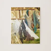 Clothes on the line jigsaw puzzle