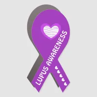 Lupus Awareness Purple Ribbon Car Magnet