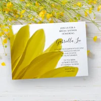 Yellow Daisy Flower Petals Bridal Shower Invitation