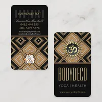 Body Art Deco Black Gold OM New Age Business Card