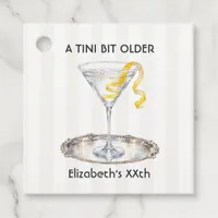 A Tini Bit Older Martini Birthday Party Favor Tags