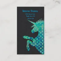 Pretty Boho Unicorn Business Card