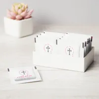 Pink Baptism Christening Naming Cross Glitter Hand Sanitizer Packet