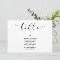 Wedding Seating Chart Horizontal Elegant Invitation