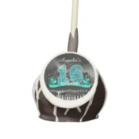 City Lights Sweet Sixteen Teal ID120 Cake Pops