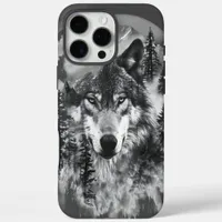 Majestic wolf emerging from misty forest at dawn iPhone 16 pro max case