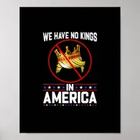 No Kings In America Save I Dissent Minimal Freedom Poster