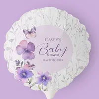 Boho Purple Butterfly Girl Baby Shower Balloon