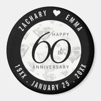 Elegant 60th Diamond Wedding Anniversary Magnet