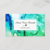 *~* Girly Spa & Salon Artistic Abstract Watercolor Business Card