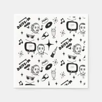 1950's Retro Graphics Nostalgic Birthday  Napkins