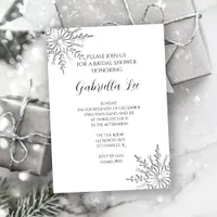 Snowflakes Winter Bridal Shower Invitation