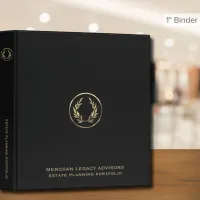 Estate Planning Binder Black Gold with Laurel Logo