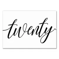 Wedding Table Numbers - Luxe Typography - Black 20