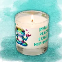 Modern Inhale Exhale Green Frog | Scented Candle