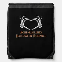 Halloween Haunted Heart Skeletal Bone Chilling Cla Drawstring Bag