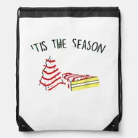 The Season Christmas Tree  Drawstring Bag