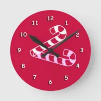 Clock - Large Candy Cane with Shadow