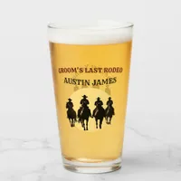 Groom's Last Rodeo Cowboys & Sunset Bachelor Party Glass